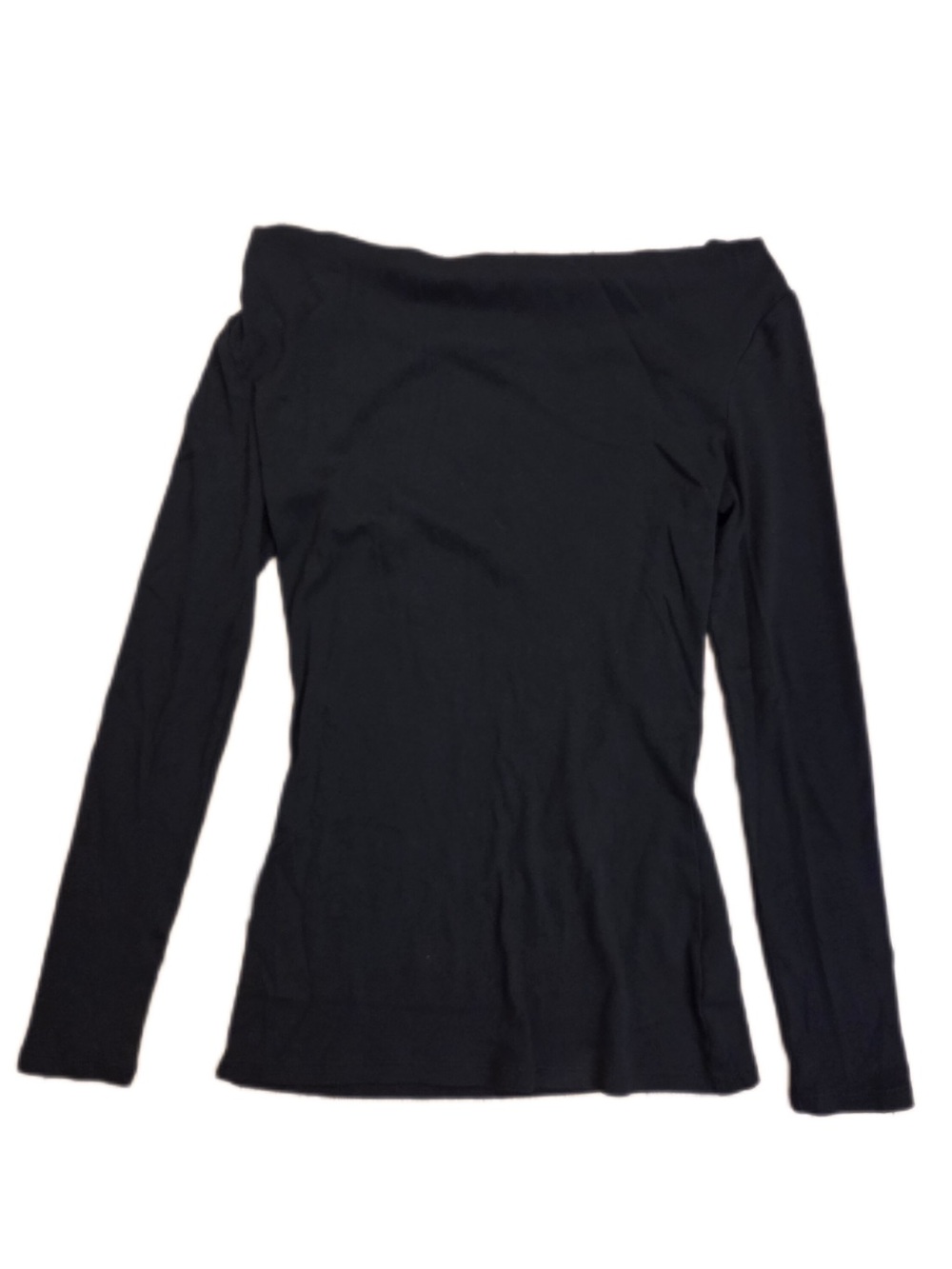 Express Sexy Basics Black Off-Shoulder Long Sleeve Top